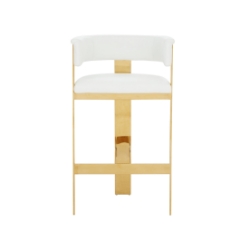 Picture of Modrest Boswell - Modern White + Gold Barstool