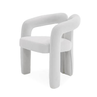 Picture of Modrest Ellen - Glam White Velvet Dining Chair