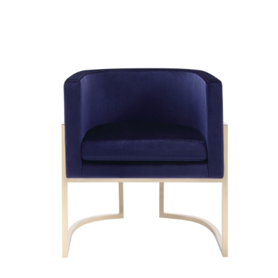 Picture of Modrest Betsy - Modern Navy Blue Velvet + Gold Kids Chair