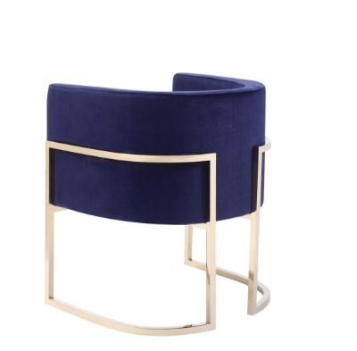 Picture of Modrest Betsy - Modern Navy Blue Velvet + Gold Kids Chair