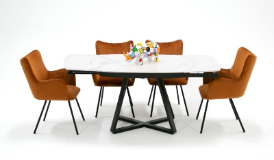 Picture of Modrest Cofrey - Contemporary White Ceramic Extendable Dining Table