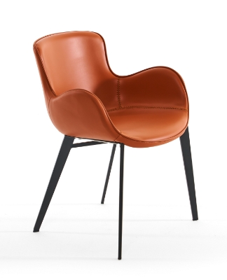 Picture of Modrest Tayla - Modern Cognac Eco-Leather Dining Chair