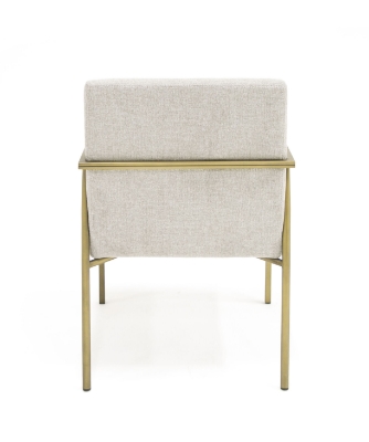 Picture of Modrest Burnham - Modern Light Grey & Brass Arm Dining Chair