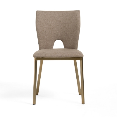 Picture of Modrest Burton - Modern Beige & Brass Dining Chair Set of 2