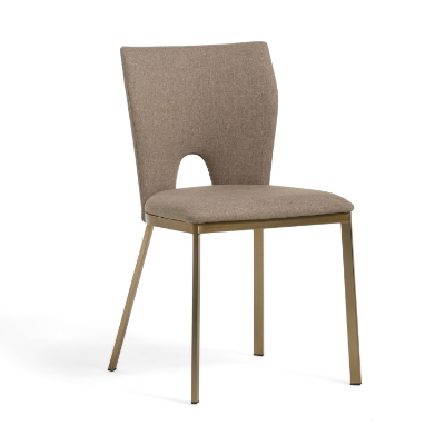 Picture of Modrest Burton - Modern Beige & Brass Dining Chair Set of 2