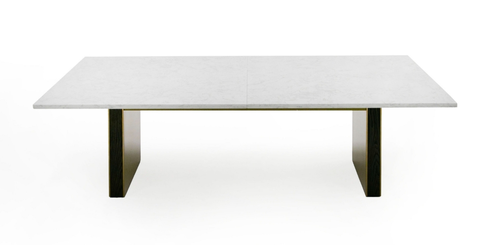 Picture of Modrest Auer - White Marble & Gold Dining Table