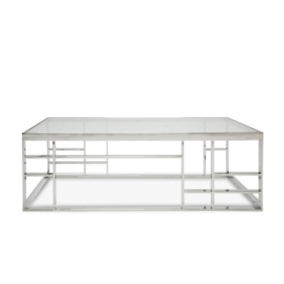 Picture of Modrest Stephen - Modern Glass & Stainless Steel Coffee Table 