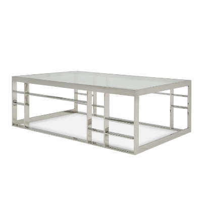 Picture of Modrest Stephen - Modern Glass & Stainless Steel Coffee Table 