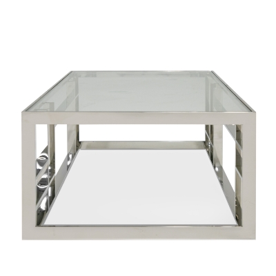 Picture of Modrest Stephen - Modern Glass & Stainless Steel Coffee Table 