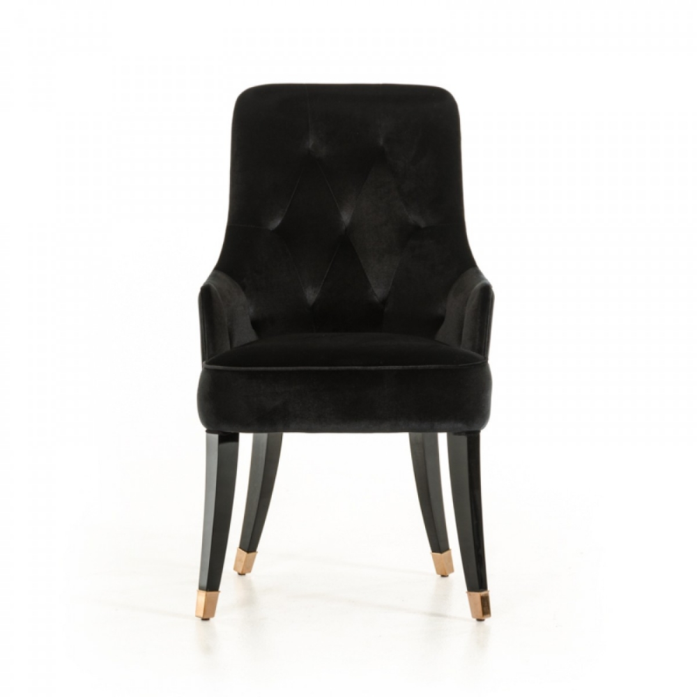 Picture of A&X Larissa Modern Black Fabric Dining Chair