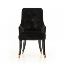 Picture of A&X Larissa Modern Black Fabric Dining Chair