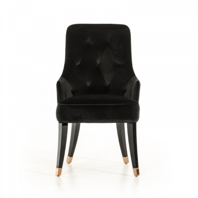 Picture of A&X Larissa Modern Black Fabric Dining Chair