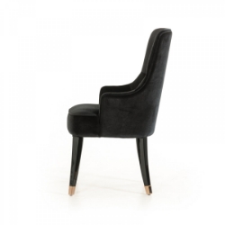 Picture of A&X Larissa Modern Black Fabric Dining Chair