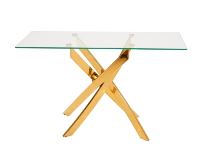 Picture of Modrest Pyrite Modern Glass and Gold Console Table