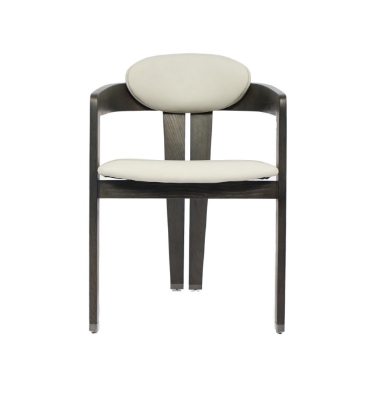 Picture of Modrest Thorne Light Grey and Dark Grey Arm Dining Chair