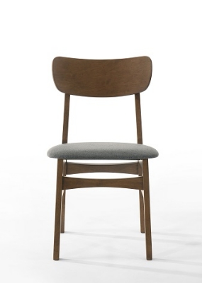 Picture of Modrest Castillo - Modern Walnut and  Grey Side Dining Chair (Set of 2)