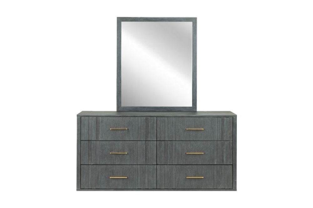 Picture of Modrest Manchester- Contemporary Dark Grey Mirror