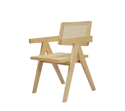 Picture of Modrest Aurora Modern Light Rattan and Natural Ash Dining Arm Chair