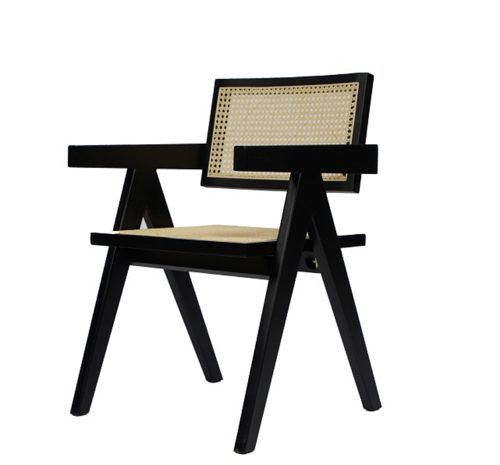 Picture of Modrest Aurora Modern Rattan and Wenge  Dining Arm Chair