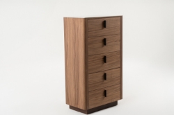 Picture of Modrest Chelton- Contemporary Walnut and White Ceramic Chest