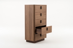 Picture of Modrest Chelton- Contemporary Walnut and White Ceramic Chest