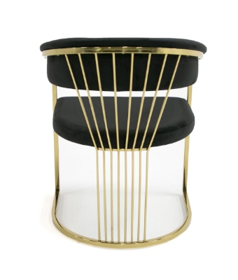 Picture of Modrest Linda - Modern Black Velvet and Gold Dining Chair