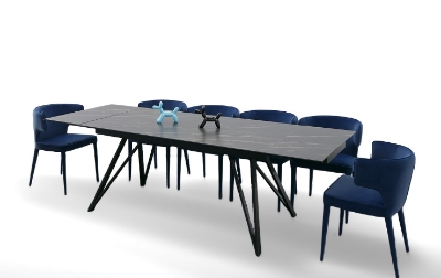 Picture of Modrest Bobby - Modern Black Ceramic Extendable Dining Table