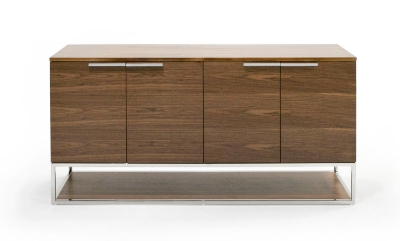 Picture of Modrest Heloise - Modern Walnut and Stainless Steel Buffet