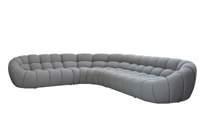 Picture of Divani Casa Yolonda - Modern Light Grey Curved Sectional Sofa