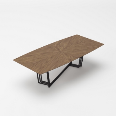 Picture of Modrest Gilroy - Modern Walnut and Black Dining Table