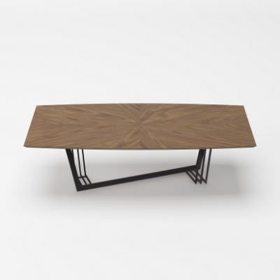 Picture of Modrest Gilroy - Modern Walnut and Black Dining Table