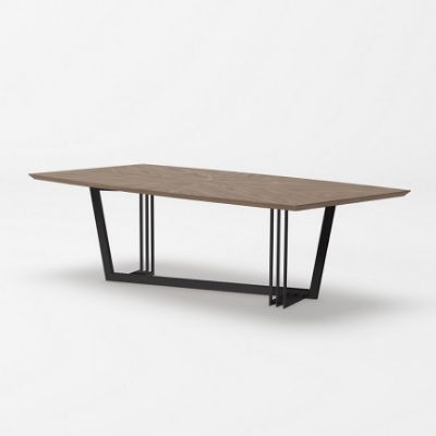 Picture of Modrest Gilroy - Modern Walnut and Black Dining Table