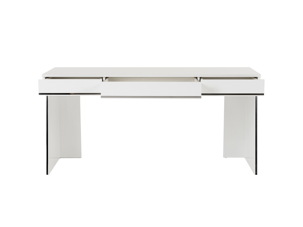 Picture of Modrest Chelsey- Modern White and Stainless Steel Desk