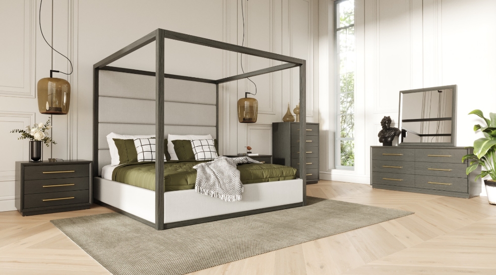 Picture of Modrest Manhattan - Contemporary Canopy Grey Bed 