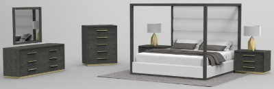 Picture of Modrest Manhattan- Contemporary Grey and Gold Dresser 