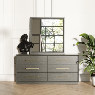 Picture of Modrest Manhattan- Contemporary Grey and Gold Dresser 