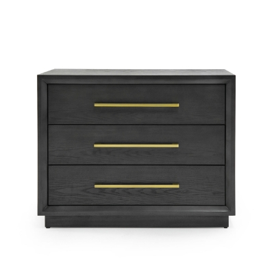 Picture of Modrest Manhattan - Contemporary Grey and Gold Nightstand