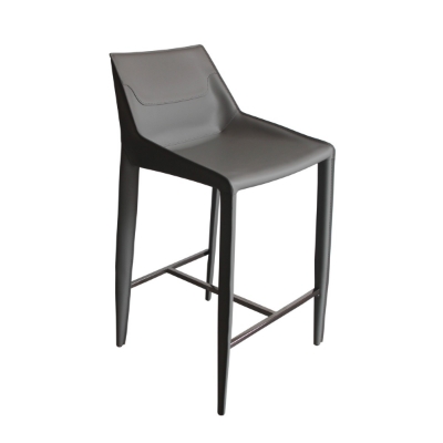 Picture of Modrest Halo - Modern Light Grey Saddle Leather Counter Stool