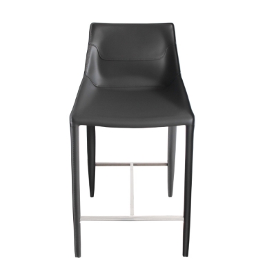 Picture of Modrest Halo - Modern Grey Saddle Leather Counter Stool