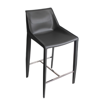 Picture of Modrest Halo - Modern Grey Saddle Leather Counter Stool