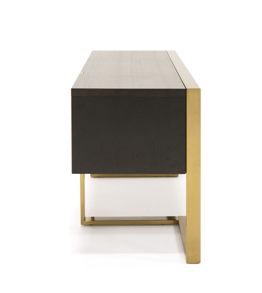 Picture of Modrest - Modern Fauna Wenge and Brass Desk