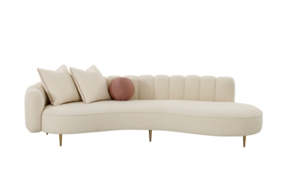 Picture of Modrest - Maverick Modern Cream Fabric Chaise