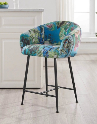 Picture of Modrest Roxann - Modern Counter Stool in Funky Velvet