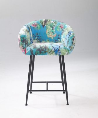 Picture of Modrest Roxann - Modern Counter Stool in Funky Velvet