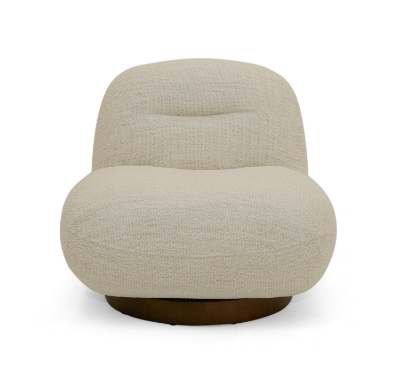 Picture of Modrest Renee - Modern Cream Fabric Swivel Chair