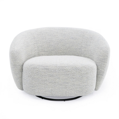 Picture of Modrest Omaha - Modern Swivel Off White Fabric Chair