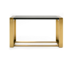 Picture of Modrest Fauna - Modern Wenge and Brass Console Table