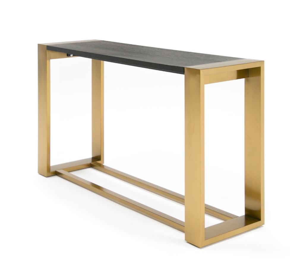 Picture of Modrest Fauna - Modern Wenge and Brass Console Table