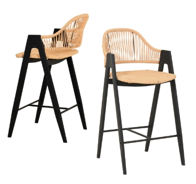 Picture of Modrest Gayle - Modern Rattan Counter Stool Set of 2