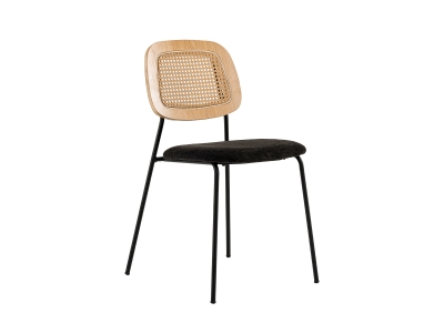 Picture of Modern Alizee - Modern Rattan and Black Dining Chair Set of 2